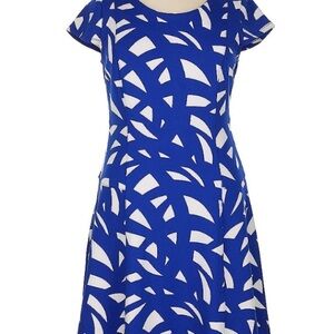 Worthington Blue and White Fit & Flare Dress